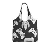 Hgbbdyyjj Manette de jeu personnalisée multi scène mode décontracté avec fermeture éclair sac fourre-tout sac de plage sac de banlieue sacs