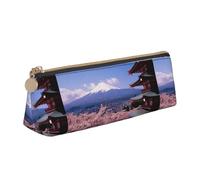 Hgbbdyyjj Mount Fuji Japan Sac de rangement multifonction en cuir avec impression triangulaire, blanc, Taille unique, Organiseur de sac