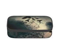 Hgbbdyyjj Night Crow Trousse multifonction avec compartiment de grande capacité Motif corbeau, Noir , Taille unique, Organiseur de sac