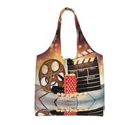 Hgbbdyyjj Popcorn et équipement de cinéma personnalisé multi scène mode décontracté avec fermeture éclair sac fourre-tout sac de plage sac de banlieue sacs