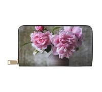 Hgbbdyyjj Pretty Roses Portefeuille long de qualité supérieure pour homme et femme - Portefeuille zippé en cuir synthétique avec 12 emplacements pour cartes et poche pour pièces de monnaie