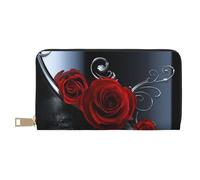 Hgbbdyyjj Pretty Roses Portefeuille long de qualité supérieure pour homme et femme - Portefeuille zippé en cuir synthétique avec 12 emplacements pour cartes et poche pour pièces de monnaie