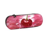 Hgbbdyyjj Red Cherries Trousse à crayons étanche multifonction avec rabat Motif cerises rouges, Noir , Taille unique, Organiseur de sac
