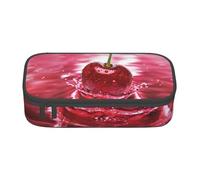 Hgbbdyyjj Red Cherries Trousse multifonction avec compartiment de grande capacité Motif cerises rouges, Noir , Taille unique, Organiseur de sac
