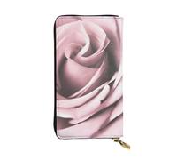 Hgbbdyyjj Rose Close Up Portefeuille long de qualité supérieure pour femme - Portefeuille en cuir synthétique avec fermeture éclair sur le pourtour avec 12 emplacements pour cartes et poche pour