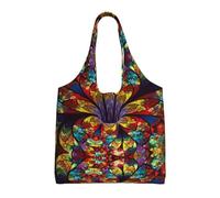 Hgbbdyyjj Sac de courses avec fermeture éclair - Motif floral - Personnalisable - Multi-scène - Style décontracté - Pour la plage