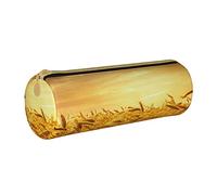 Hgbbdyyjj Sac de rangement rond multifonction en cuir imprimé Champ de blé Grande capacité, blanc, Taille unique, Organiseur de sac