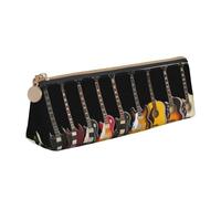 Hgbbdyyjj Sac de rangement triangulaire en cuir pour guitare électrique - Multifonction - Grande capacité - Personnalisable, blanc, Taille unique, Organiseur de sac