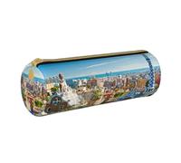 Hgbbdyyjj Spain Water City Sac de rangement en cuir rond multifonction avec impression personnalisée Grande capacité, blanc, Taille unique, Organiseur de sac