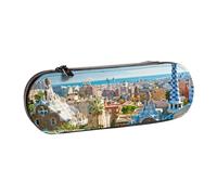 Hgbbdyyjj Spain Water City Trousse à crayons étanche multifonction avec rabat Motif ville d'eau, Noir , Taille unique, Organiseur de sac