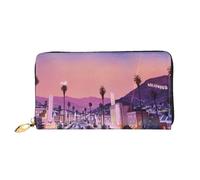 Hgbbdyyjj The Old Hollywood Portefeuille long de qualité supérieure pour homme et femme - Portefeuille zippé en cuir synthétique avec 12 emplacements pour cartes et poche pour pièces de monnaie