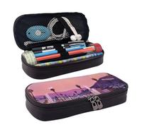 Hgbbdyyjj The Old Hollywood Trousse à crayons multifonction en cuir souple et résistante aux taches Grande capacité, Noir , Taille unique, Organiseur de sac