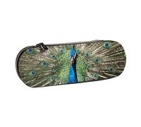 Hgbbdyyjj The Peacock Trousse à crayons étanche multifonction avec rabat Motif paon, Noir , Taille unique, Organiseur de sac