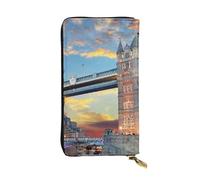 Hgbbdyyjj Tower Bridge in London Portefeuille long de qualité supérieure pour femme - Portefeuille en cuir synthétique avec 12 emplacements pour cartes et poche pour pièces de monnaie