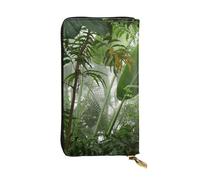 Hgbbdyyjj Tropical Rainforest Portefeuille long de qualité supérieure pour femme - Portefeuille en cuir synthétique avec 12 emplacements pour cartes et poche pour pièces de monnaie