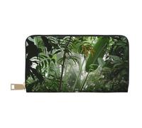 Hgbbdyyjj Tropical Rainforest Portefeuille long de qualité supérieure pour homme et femme - Portefeuille zippé en cuir synthétique avec 12 emplacements pour cartes et poche pour pièces de monnaie