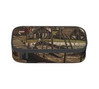 Hgbbdyyjj Trousse à crayons multifonction avec motif bateau viking - Grande capacité, Noir , Taille unique, Organiseur de sac