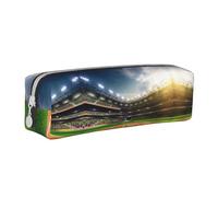 Hgbbdyyjj Trousse à crayons verte en cuir PVC avec toile de fond en toile de fond - Organiseur à fermeture éclair imprimée pour stylos et petits objets, blanc, Taille unique, Organiseur de sac