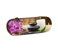 Hgbbdyyjj ZEN Stone Trousse à crayons étanche multifonction avec rabat Motif personnalisé, Noir , Taille unique, Organiseur de sac