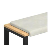 HGBNMER Coussin de banc en velours crème - Profondeur : 35 cm | Tapis antidérapant en EVA, base en bois, rembourrage en mousse, pour entrées et rebords de fenêtre