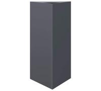 HGBNMER Jardinière triangulaire en acier anthracite - 40 x 34,5 x 70 cm - Robuste - Sans trous de drainage - Pour jardin, balcon et terrasse - Résistant à la rouille - Pour plantes, légumes