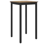HGBNMER Table à manger rectangulaire en bois avec pieds métalliques solides, design moderne pour cuisine et salle à manger, surface facile d'entretien, montage facile pour deux personnes.