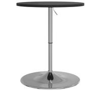 HGBNMER Table de bistro réglable noire 60 x 60 cm, table haute en bois avec cadre en acier chromé, réglable en hauteur grâce à un vérin à gaz, plateau de table facile d'entretien pour bar