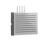HGBYUCT Coffre de Rangement en Bois pour routeur sans Fil avec Porte, Couvercle décoratif multimédia et Organiseur de câbles pour Salon, Cache-câble, Prise et Modem Optique, Gris, diamètre intérieur