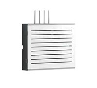 HGBYUCT Coffre de Rangement pour routeur sans Fil avec Porte, Cache multimédia décoratif en Bois Blanc pour Salon, Support d'occlusion de Prise de câble, Cache Modem Optique, diamètre intérieur 50 c