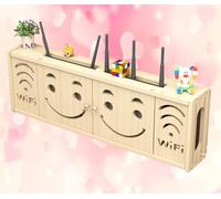 HGBYUCT Étagère de Rangement pour routeur Wi-FI, boîte de Rangement Wi-FI pour Couvrir Le routeur, étagère Murale pour décodeur câble, étagère de Rangement Murale pour boîtier Wi-FI, A-71x24cm