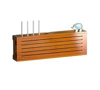 HGBYUCT Étagères de Rangement pour routeur Wi-FI, Meuble TV Mural, décodeur Marron créatif, étagère pour routeur, étagère Flottante, Cache-radiateur