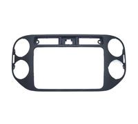 HGCXBYAP Cadre Façade Structures pour Tableaux de Bord Convient pour Volkswagen Tiguan 2013-2019 Panneau stéréo Tableau de Bord 2Din Cadre de façade d'autoradio(Matte Black)