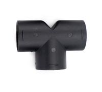 HGCXBYAP Chauffage Diesel Raccord de Chauffage Diesel 75 mm T 3 Sorties, 2 Sorties d'air, 2 tuyaux de Conduit Noir Chaud et 4 Colliers de Serrage Diesel Tout-en-Un(Just Connector 75mm)