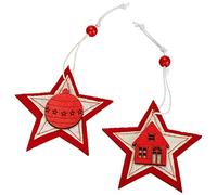 HGD CW00-7418-1 Décoration de Noël Bois Multicolore Grand Modèle