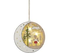 HGD Décoration de fenêtre en bois blanc 18 cm