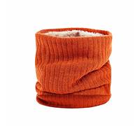 HGDGears Cache-cou en polaire coupe-vent thermique tricoté snood écharpe pour hommes femmes épais hiver temps froid écharpe circulaire tricotée pour sports de plein air, Orange, Unisex Size
