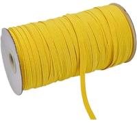 HGDNNDEOP Bandes élastiques Larges et Plates pour Ceinture Bande élastique for Coudre 6 mm de Largeur 100 à 200 mètres Multicolore(Giallo,6mm 200yards)