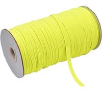 HGDNNDEOP Bandes élastiques Larges et Plates pour Ceinture Bande élastique for Coudre 6 mm de Largeur 100 à 200 mètres Multicolore(Bright Yellow,6mm 100yards)