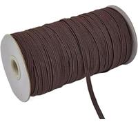 HGDNNDEOP Bandes élastiques Larges et Plates pour Ceinture Bande élastique for Coudre 6 mm de Largeur 100 à 200 mètres Multicolore(Coffee,6mm 200yards)