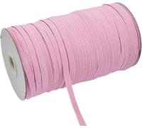 HGDNNDEOP Bandes élastiques Larges et Plates pour Ceinture Bande élastique for Coudre 6 mm de Largeur 100 à 200 mètres Multicolore(Roze,6mm 100yards)