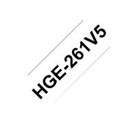 HGE-261V5 - Noir sur blanc - Rouleau (3,6 cm x 8 m) 5 cassette(s) ruban laminé - pour P-Touch PT-9500pc, PT-9700PC, PT-9800PCN; P-Touch R RL-700S