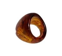HGENAHGTF Bagues élégantes en résine de couleur café, bijoux robustes marron, parfaits pour les collections de bijoux individualisées au quotidien