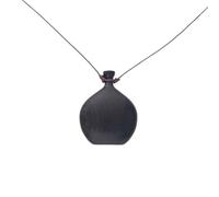 HGENAHGTF Collier en bois sculpté en forme de bouteille de vin - Longueur réglable - Convient pour une tenue décontractée et formelle - Pendentif flasque en bois