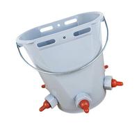 HGENAHGTF Seau d'alimentation multi-animaux avec tétines pour agneau, cochons, poulains, 8 L, accessoire d'élevage à suspendre