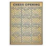 HGETJOHXEM Chess Opening Vintage Inspirational Quotes Canvas Wall-Art Poster for Bedroom Home Decor Gift for Players(Unframed,08x12inch(20x30cm))