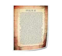 HGETJOHXEM Christian Inspirational Print: Psalm 35 Bible Verse on Canvas for Wall Decor in Home or Church Setting(Framed,16x24inch(40x60cm))