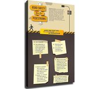 HGETJOHXEM Driving Steps For Pedestrians Traffic Guide Poster Room Aesthetics Great Decoration for Kitchen Living Room Bedroom Office(Unframed,12x18inch(30x45cm))
