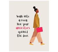 HGETJOHXEM Empowering Black Woman Office Wall-Art - Motivational Quotes Canvas Print for Professional Workspace, Executive Suite & Career Decor(Unframed,16x24inch(40x60cm))