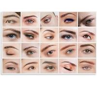 HGETJOHXEM Eyebrow Shaping as Art Canvas Print A Definitive Brow Design Guide for Luxury Salon Walls(Framed,16x24inch(40x60cm))