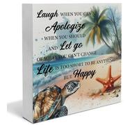 HGETJOHXEM Funny Sea Turtle Poster, Whimsical Ocean Animal Wall Art for Beach Theme Room Decor and Coastal Home Interior(Unframed,08x12inch(20x30cm))